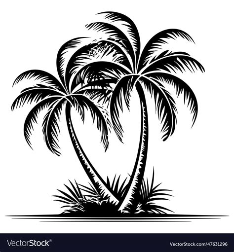 palaruan clipart black and white|Palm Tree Black And White Vector Images .
